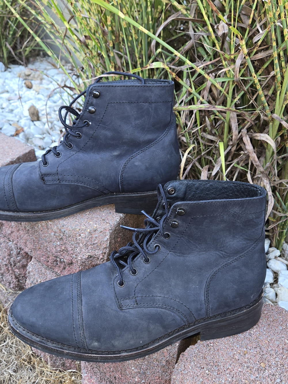 Thursday Boot Co Captain Marino Matte Leather Cap Toe Lace Up Boots Mens 11.5